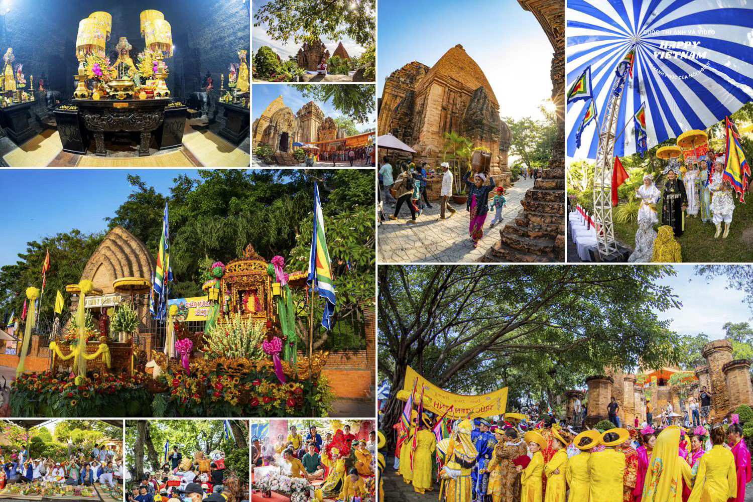 Lễ hội Tháp Bà Ponagar Nha Trang 2023. Ảnh: Trần Anh Khoa/Cuộc thi ảnh “Việt Nam hạnh phúc – Happy Vietnam”