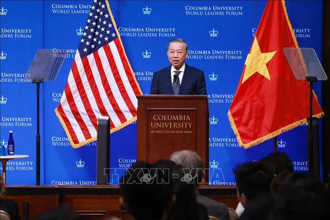 Tổng Bí thư, Chủ tịch nước Tô Lâm thăm và phát biểu chính sách tại Đại học Columbia- Ảnh 1. Tổng Bí thư, Chủ tịch nước Tô Lâm thăm và phát biểu chính sách tại Đại học Columbia- Ảnh 1.