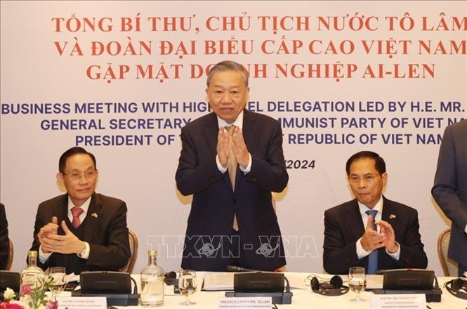 Tổng Bí thư, Chủ tịch nước Tô Lâm gặp mặt doanh nghiệp Ireland- Ảnh 1. Tổng Bí thư, Chủ tịch nước Tô Lâm gặp mặt doanh nghiệp Ireland- Ảnh 1.