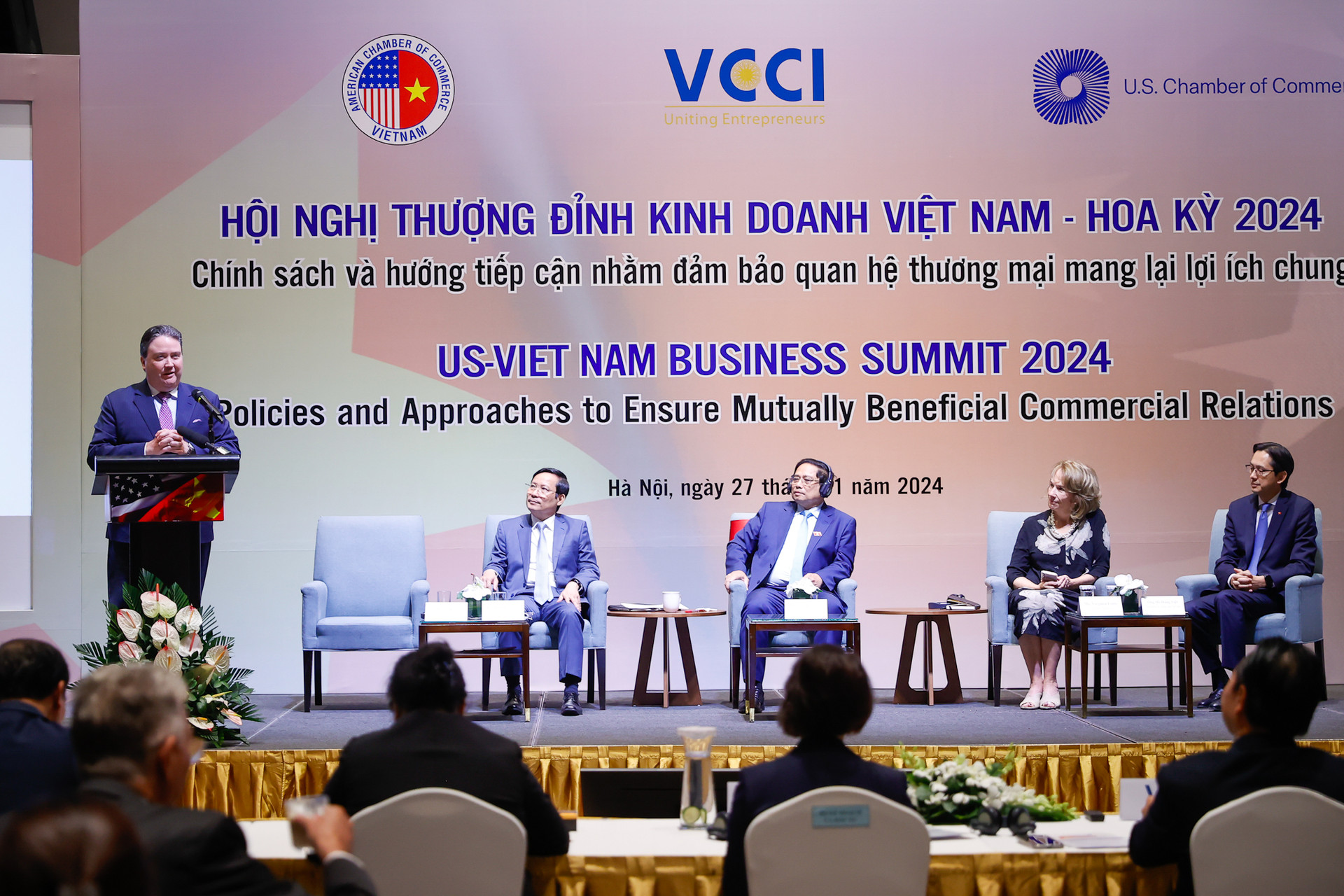 Thủ tướng kêu gọi doanh nghiệp Hoa Kỳ đẩy mạnh hợp tác thương mại, đầu tư với Việt Nam trong kỷ nguyên mới- Ảnh 6. Thủ tướng kêu gọi doanh nghiệp Hoa Kỳ đẩy mạnh hợp tác thương mại, đầu tư với Việt Nam trong kỷ nguyên mới- Ảnh 6.
