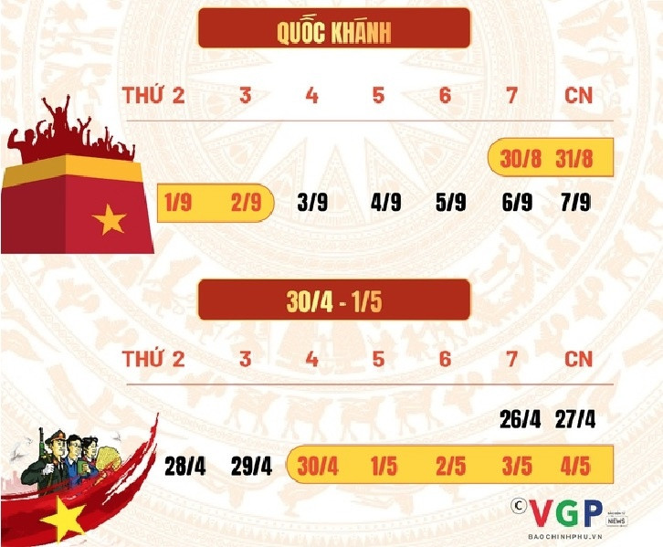 Lịch nghỉ Tết Nguyên đán Ất Tỵ 2025