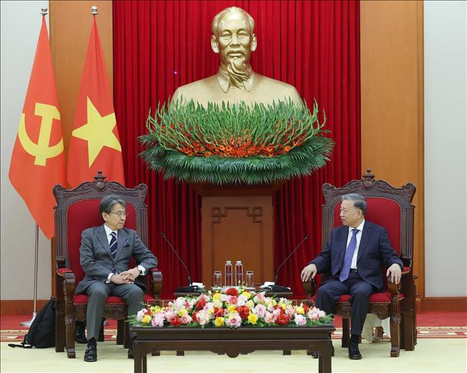 Tổng Bí thư Tô Lâm tiếp Chủ tịch Hội đồng quản trị Ngân hàng hợp tác quốc tế Nhật Bản- Ảnh 2. Tổng Bí thư Tô Lâm tiếp Chủ tịch Hội đồng quản trị Ngân hàng hợp tác quốc tế Nhật Bản- Ảnh 2.