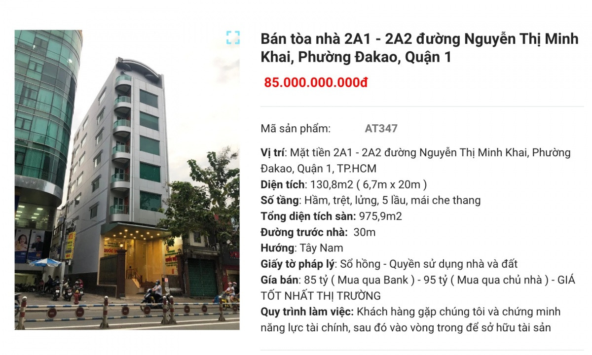 Vì sao căn nhà Quận 1 mà VietinBank đang rao bán lại rẻ hơn giá thị trường 16 tỷ đồng?