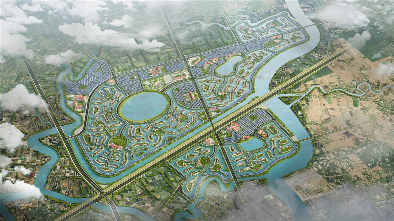 Bối cảnh 3D Khu đô thị mới Phước Vĩnh Tây. Nguồn ảnh: Huyện Cần Giuộc Bối cảnh 3D Khu đô thị mới Phước Vĩnh Tây. Nguồn ảnh: Huyện Cần Giuộc