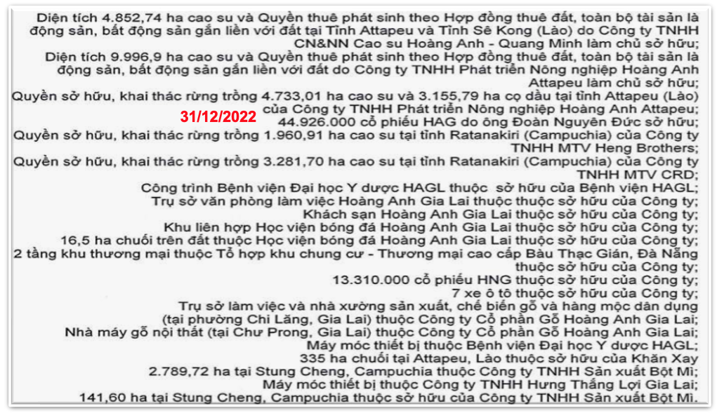 Báo tin vui sắp nhận 43.000ha đất do trả hết nợ, tài sản thế chấp ‘3 bên’ giữa HAG, HNG và BIDV có gì?