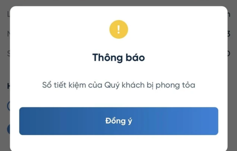Phong tỏa sổ tiết kiệm trong những trường hợp sau