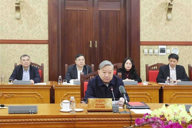 Tổng Bí thư Tô Lâm: Không để xảy ra tình trạng ăn Tết kéo dài, lơ là công việc- Ảnh 1. Tổng Bí thư Tô Lâm: Không để xảy ra tình trạng ăn Tết kéo dài, lơ là công việc- Ảnh 1.