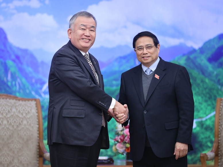 Thủ tướng Phạm Minh Chính và ông Nagao Yutaka, Chủ tịch Tập đoàn Yamato Holdings - Ảnh: VGP/Nhật Bắc Thủ tướng Phạm Minh Chính và ông Nagao Yutaka, Chủ tịch Tập đoàn Yamato Holdings - Ảnh: VGP/Nhật Bắc
